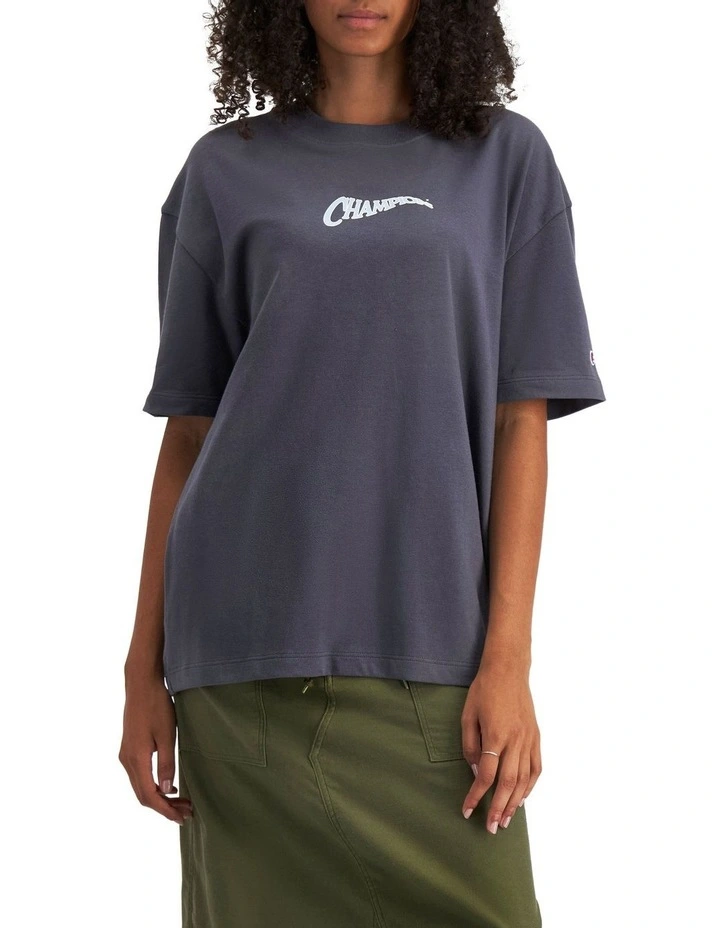 Heritage Wavy Short Sleeve Tee in Grey Ocean
