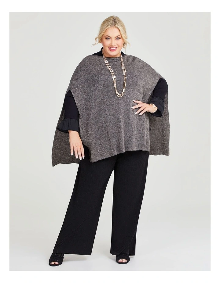 Side Split Poncho in Bronze