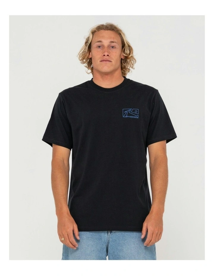 Boxed Out Short Sleeve Tee in Black