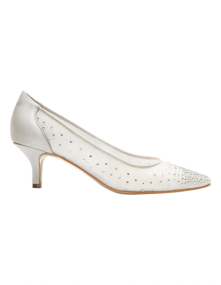 Spritz Silver Satin Pump