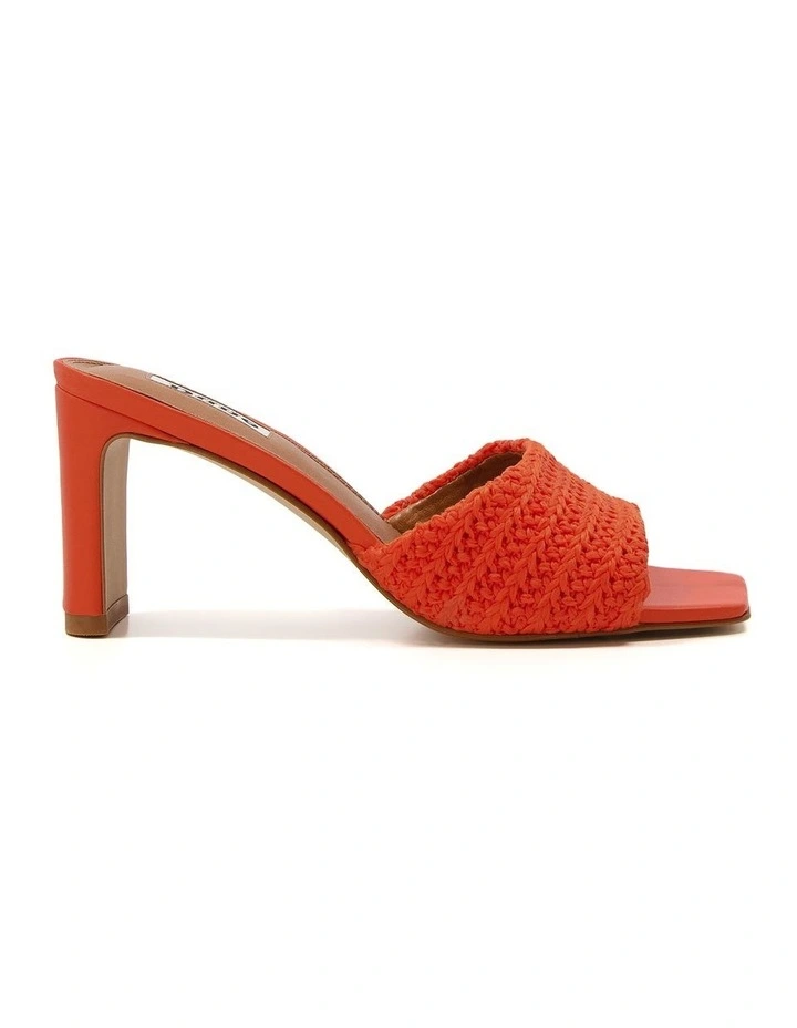 March Heeled Sandal in Orange