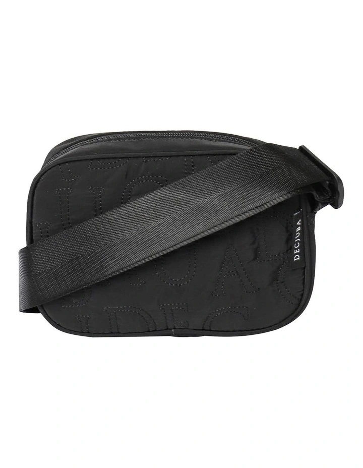 Embroidered Crossbody Bag in Black