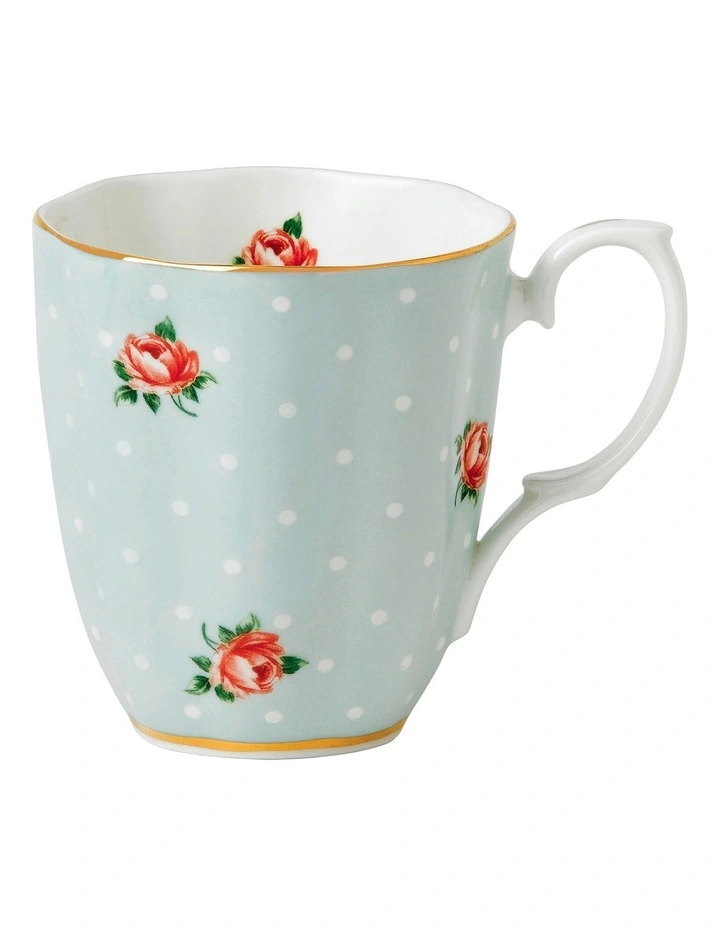 Polka Rose 400ml Vintage Mug Pale Green