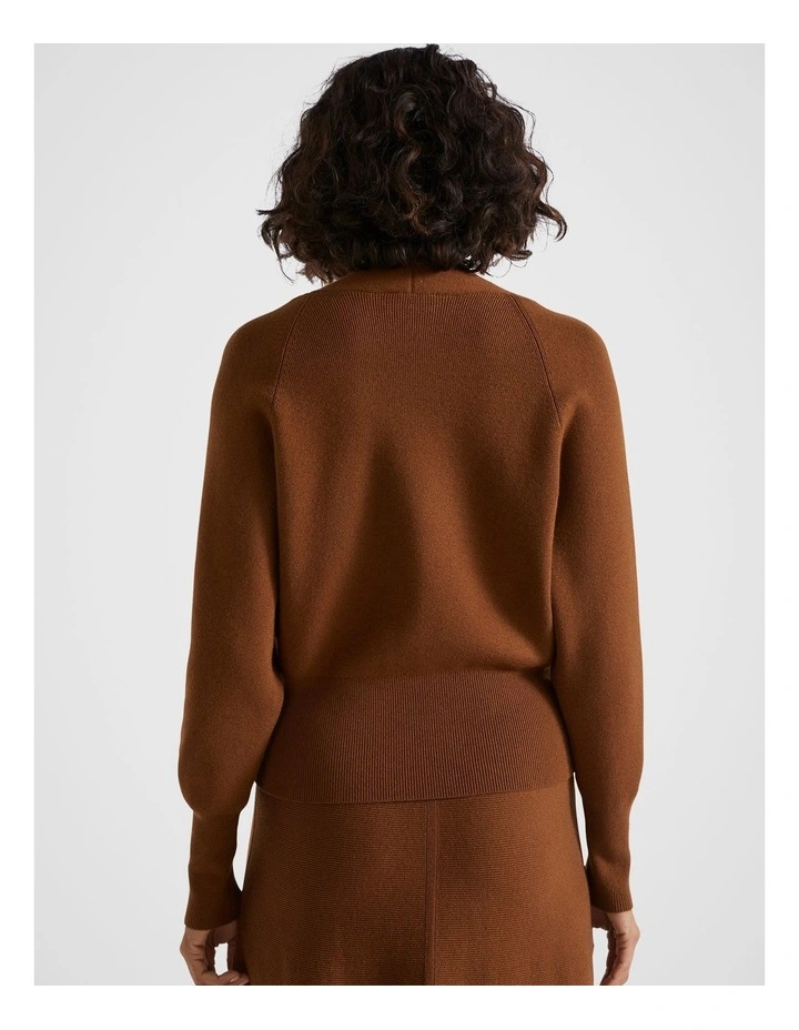 Relaxed Knit Cardigan in Spice