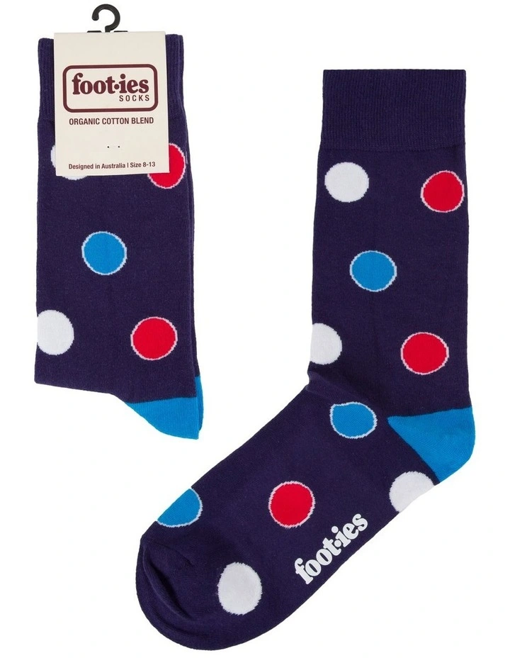 Super Spot Organic Cotton Socks in Blue