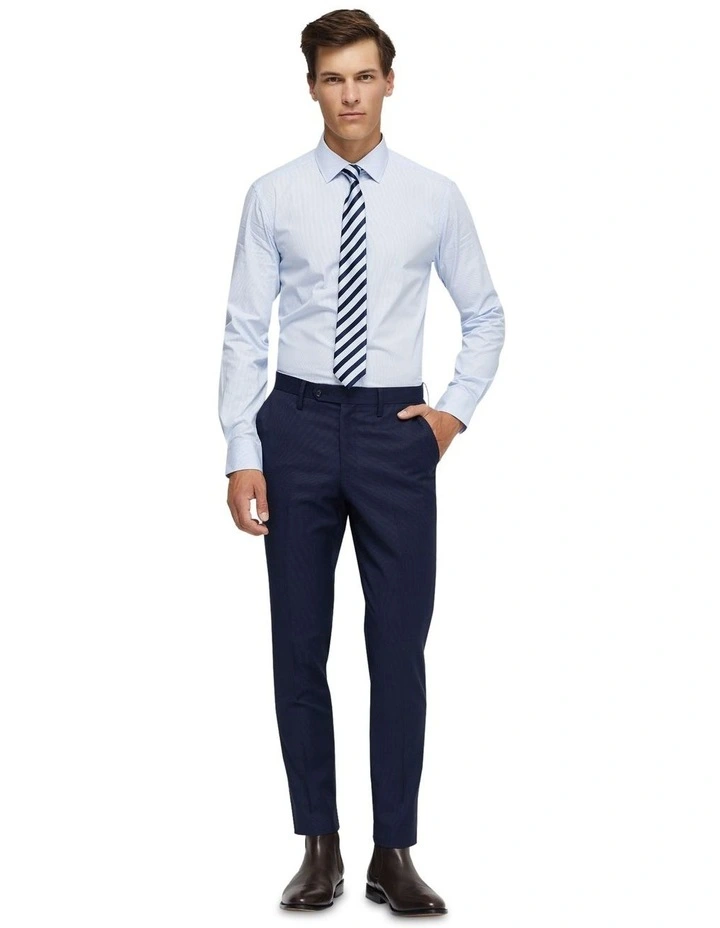 Beckton Cotton Striped Shirt in Sky