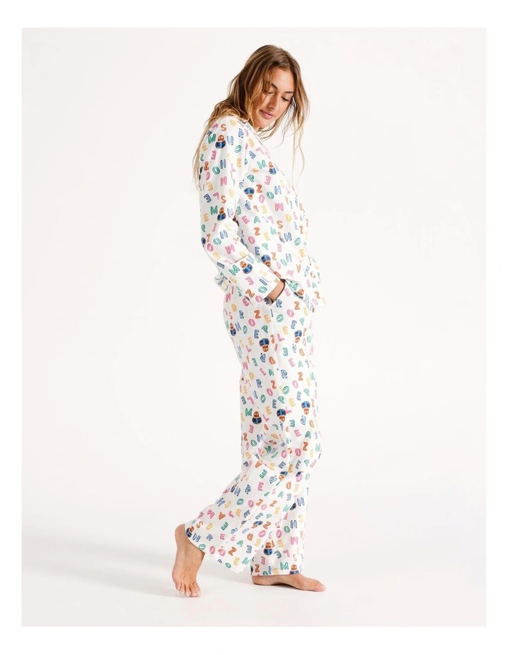 Flannelette Pyjama Set in Multicolour