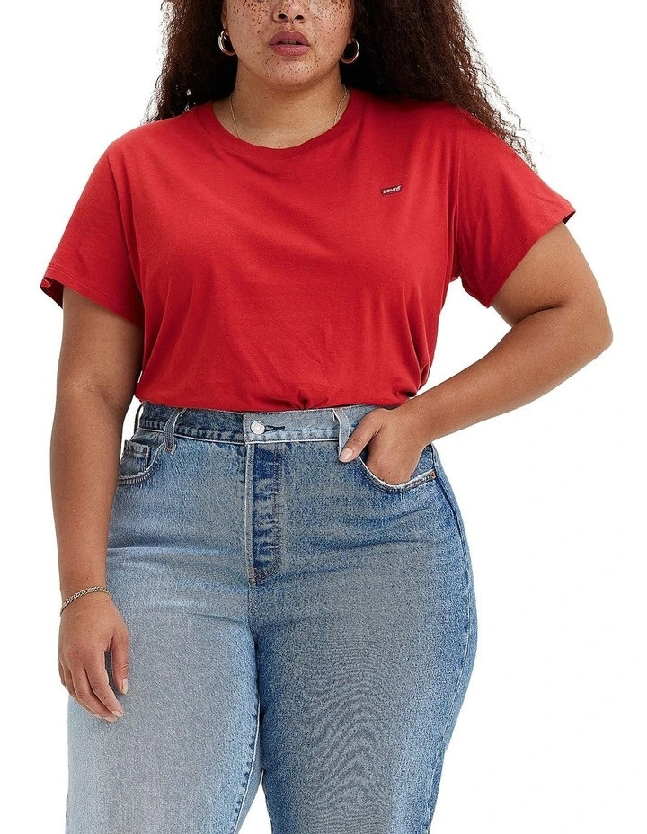 Perfect T-shirt (Curve) in Script Red