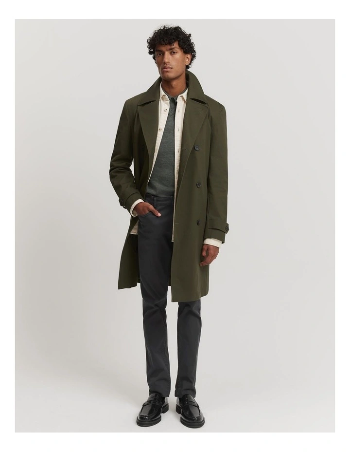 Trench Coat in Dark Green