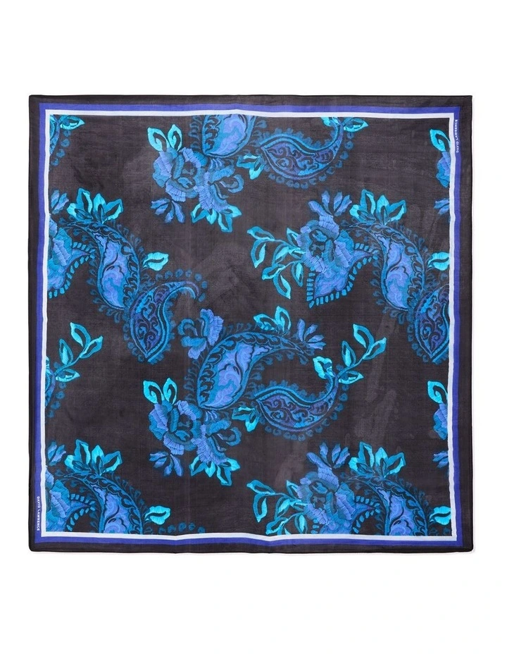 Mariposa Silk Scarf in Navy Multi