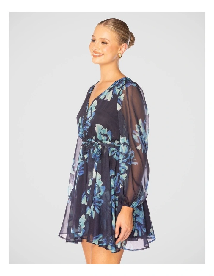 Shae Long Sleeve Mini Dress in Multi