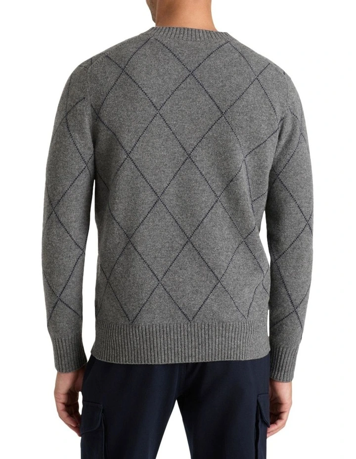 Raker Vee Sweater in Charcoal Melange