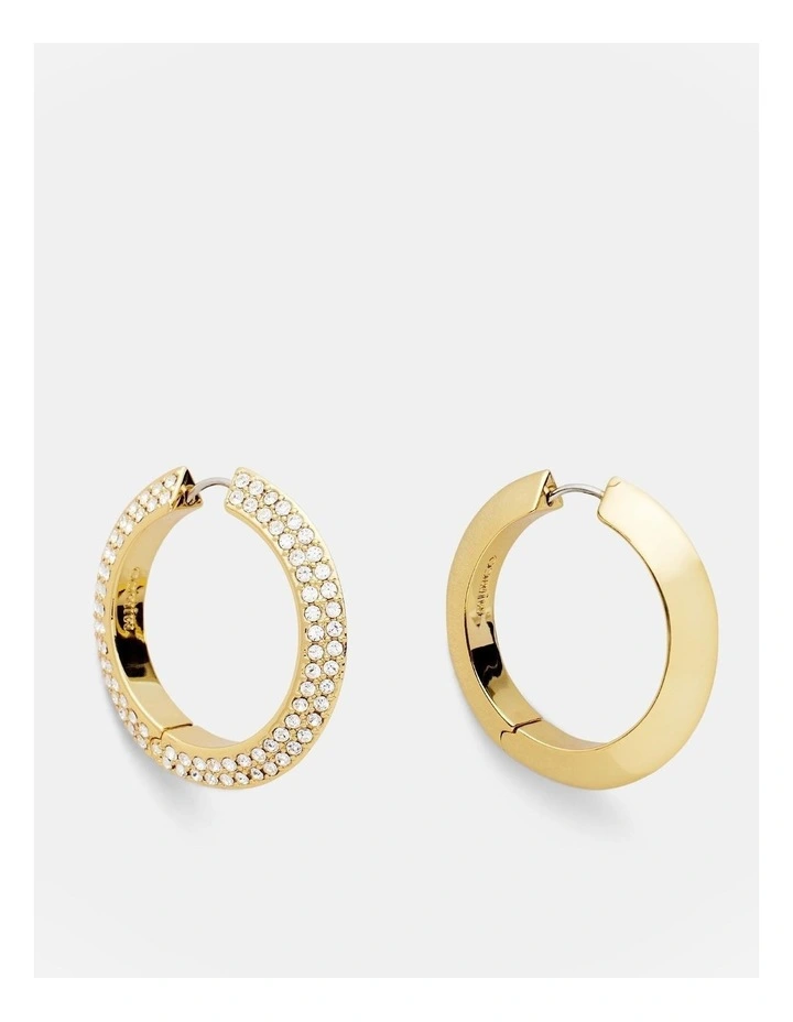 The Edge Large Hoop Earrings in Gold