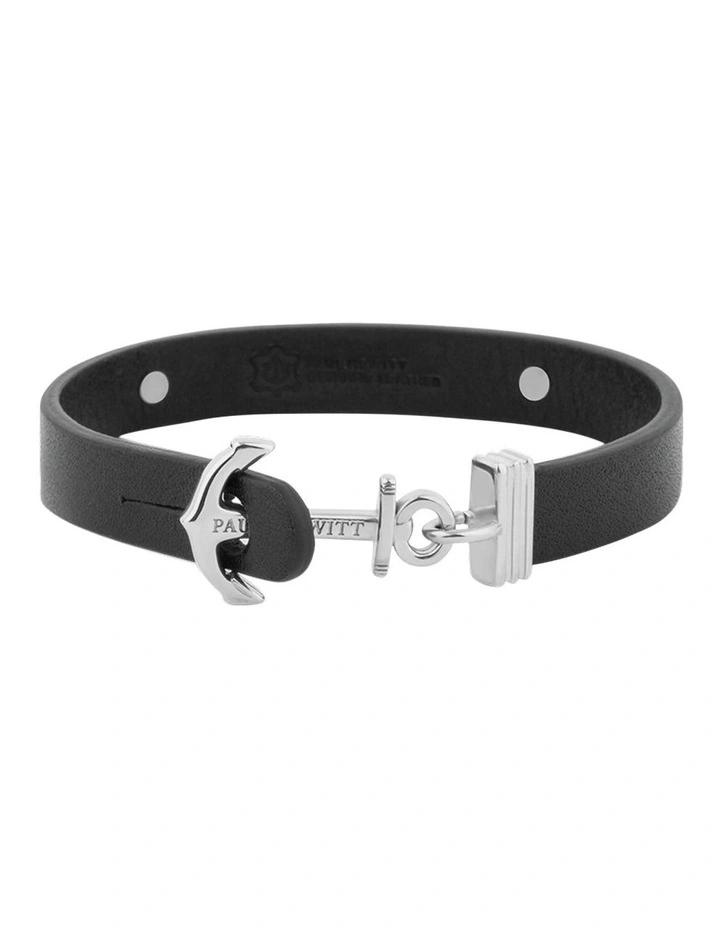 PH MSC S B BL XXL Signum Leather Bracelet SS / Black