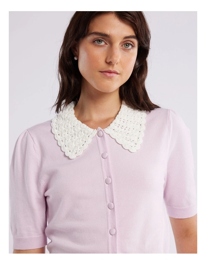 Luca Knit Cardi in Lilac