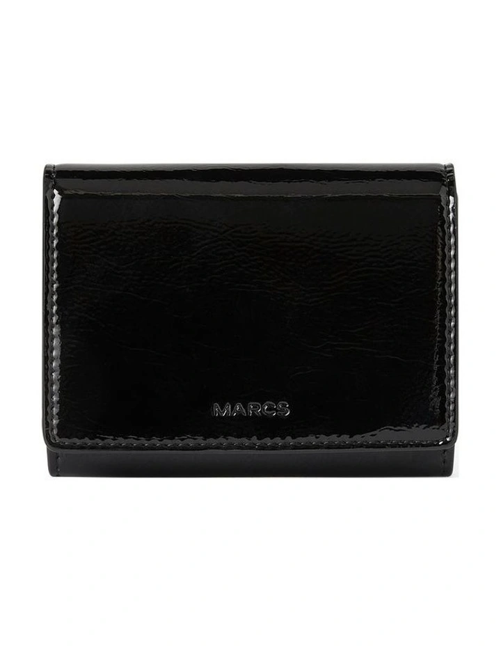 Odette Patent Card Holder in Black