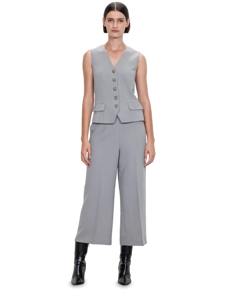 Double Weave Waistcoat in Grey Mist