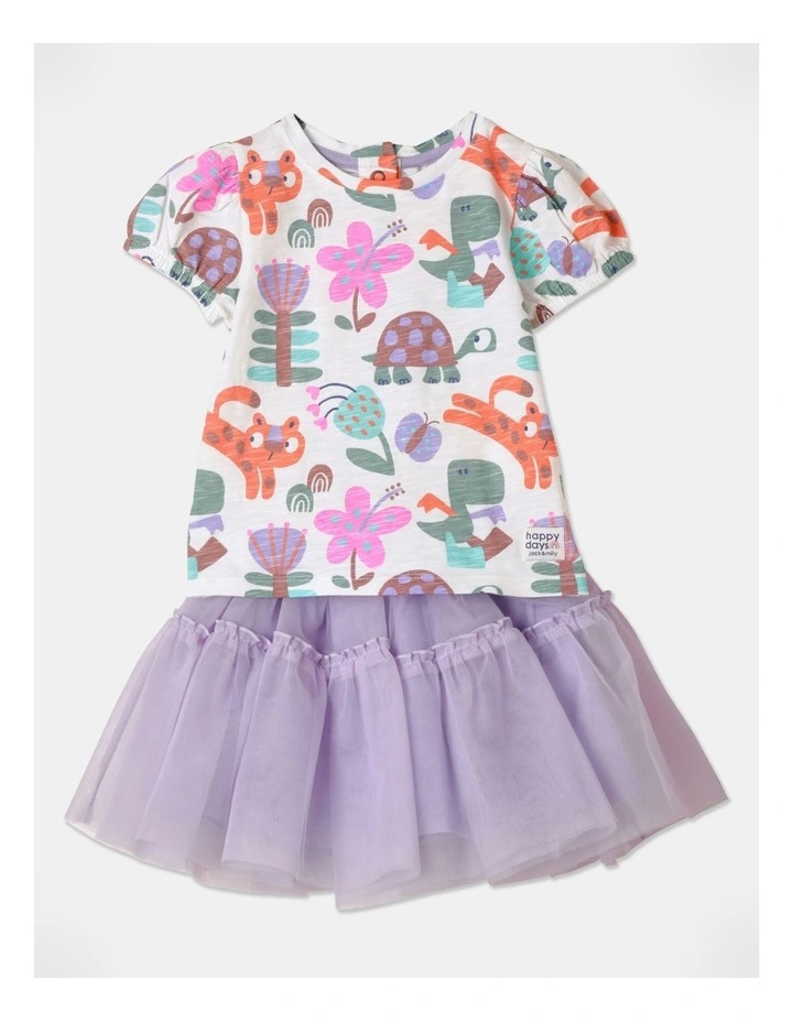 Minnie T-shirt And Skirt Set in Light Purple