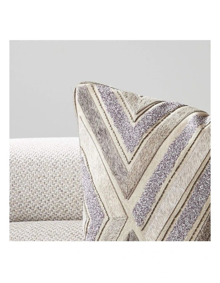 Diamond Hand Embroidered Cushion In Multi