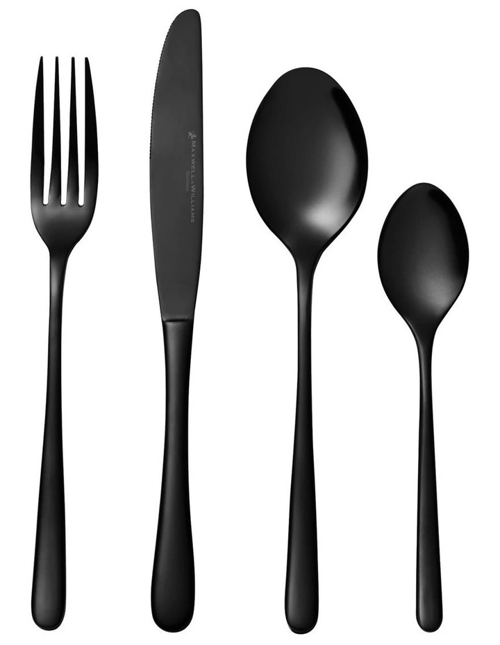 Leveson Cutlery Set 24 piece in Black