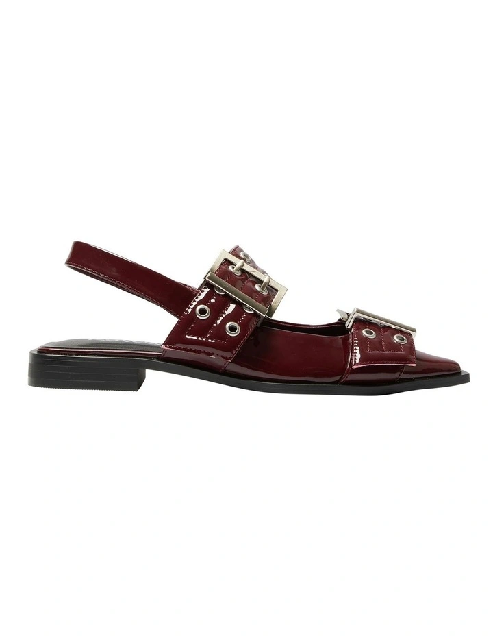 Suzie Flat Shoes in Cherry Patent