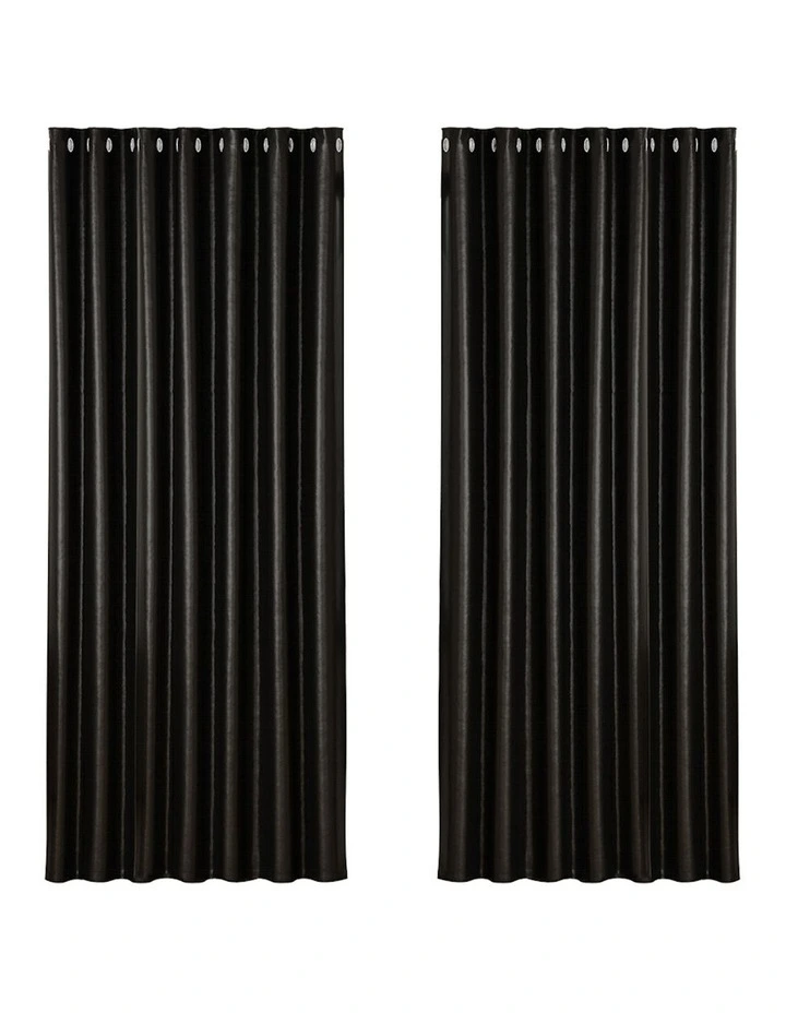 2X Blockout Curtain Eyelet in Black