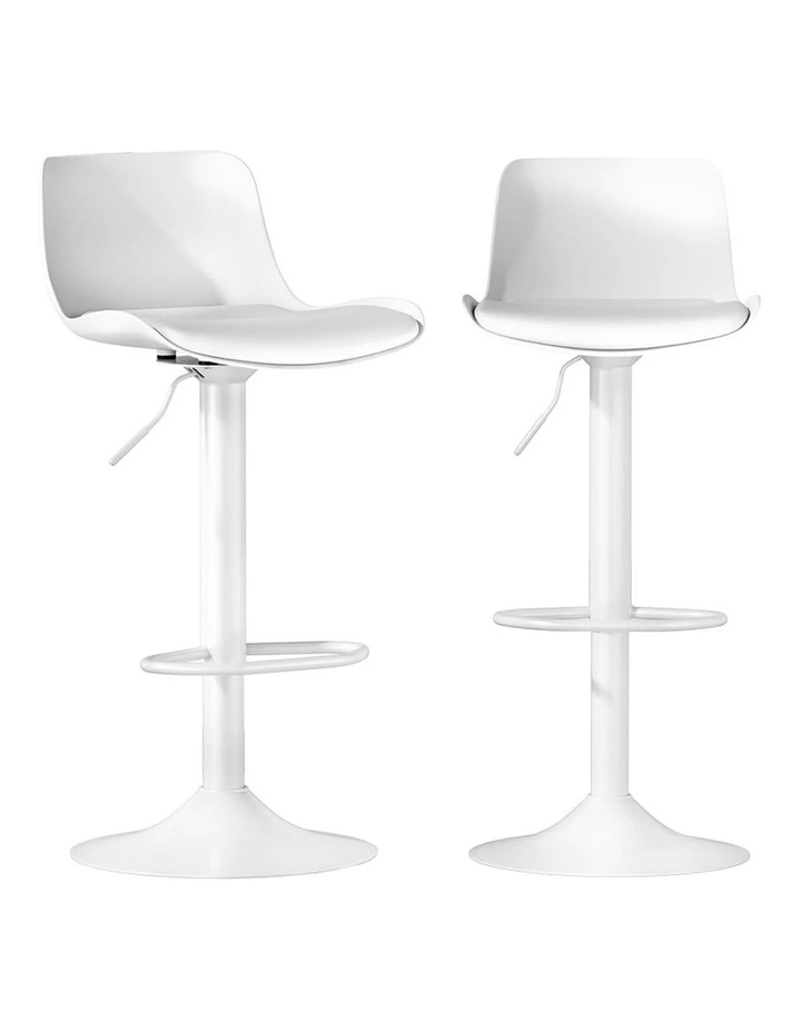 Kitchen Swivel Bar Stools x2 in White