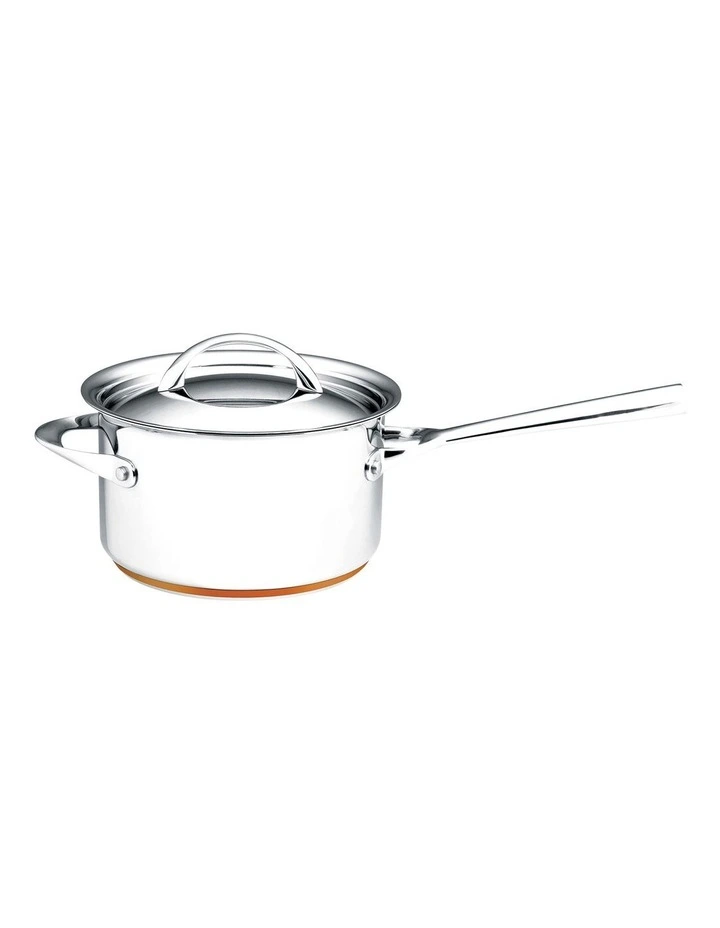 Per Vita Copper Base Induction Covered Saucepan 20cm/3.4L in Stainless Steel