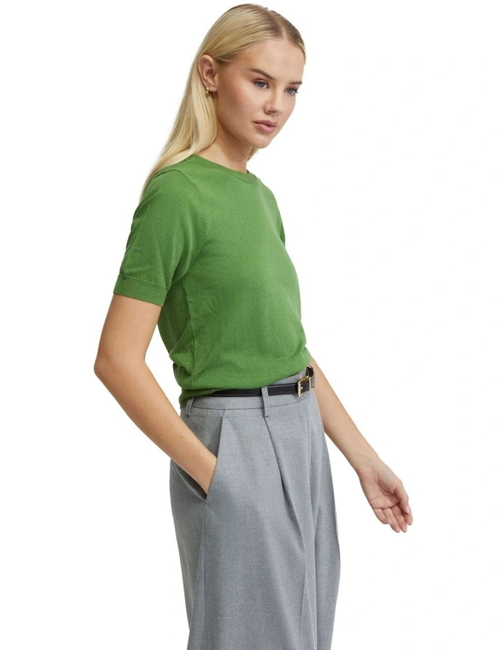 Grace Short Sleeve Cashmere Blend Knit in Green