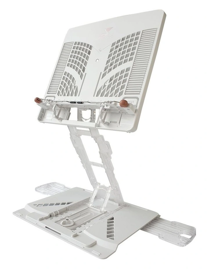 Adjustable Laptop Holder Foldable Tablet Book PC Desk in White