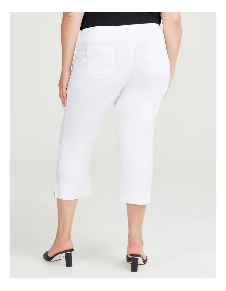 Expose Split Hem Crop Pant in White