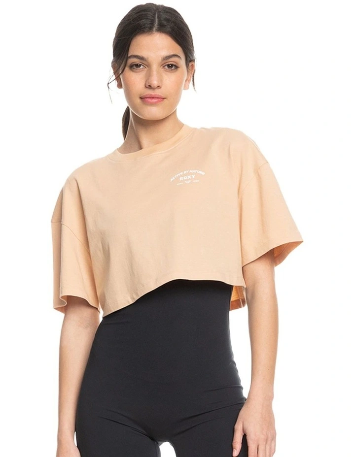 Essential Energy Cropped Top in Toasted Almond