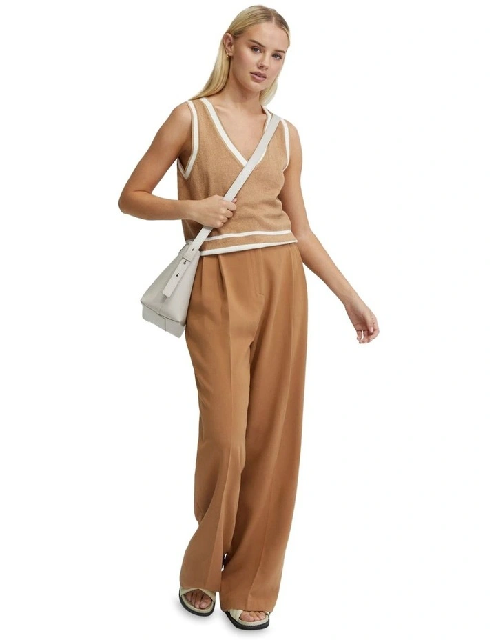 Tatiana Cashmere Blend Vest in Camel