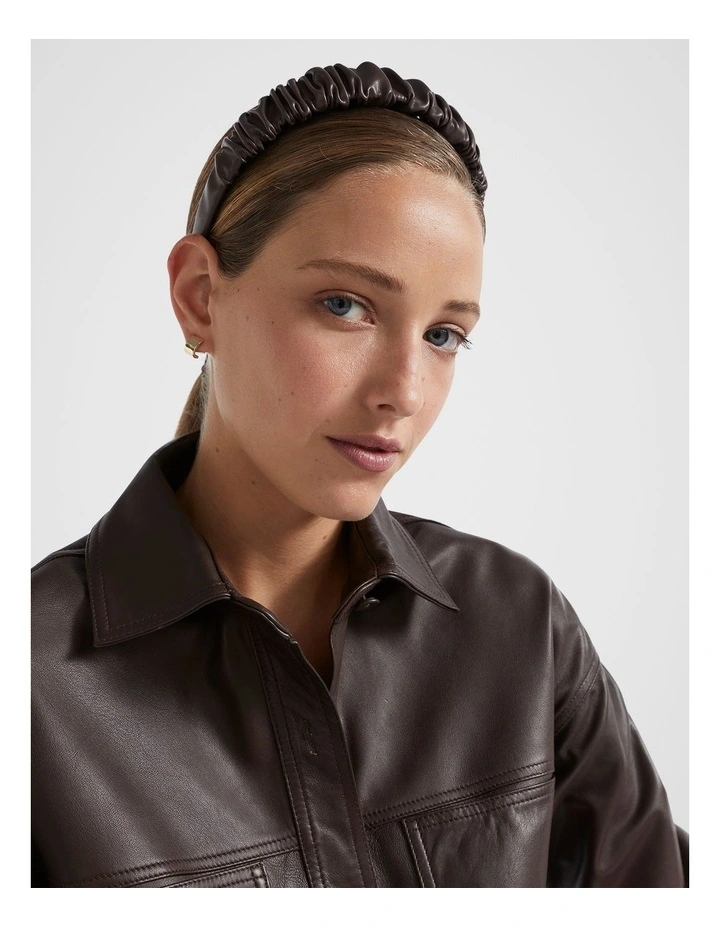 Ruched Headband in Dark Espresso