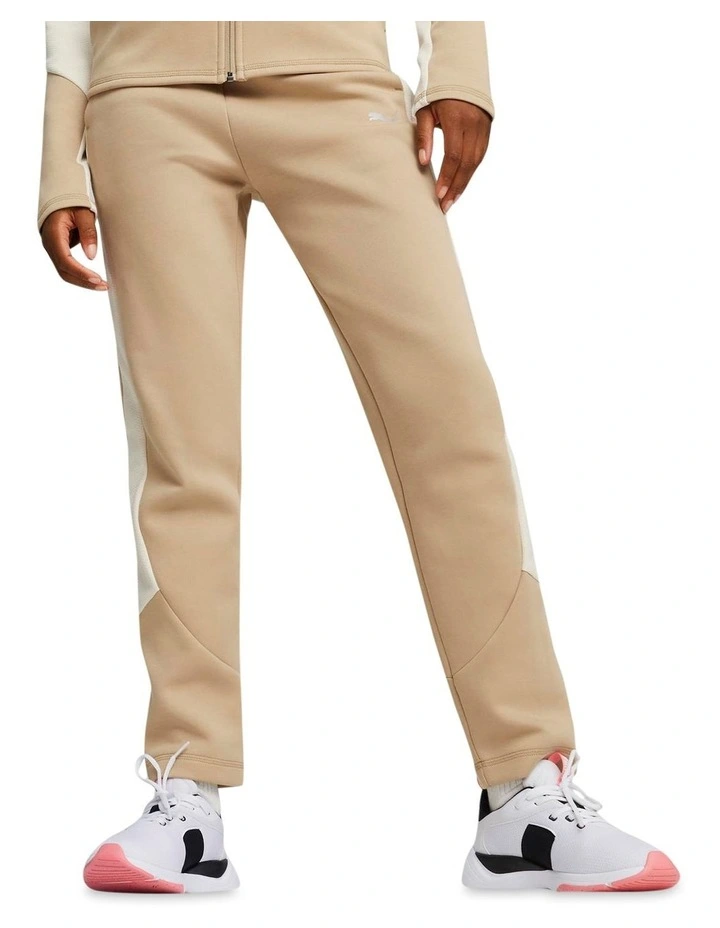Evo Stripe High-Waist Pants in Brown