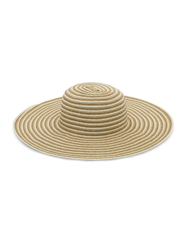 Nicole Floppy Hat in White/Natural