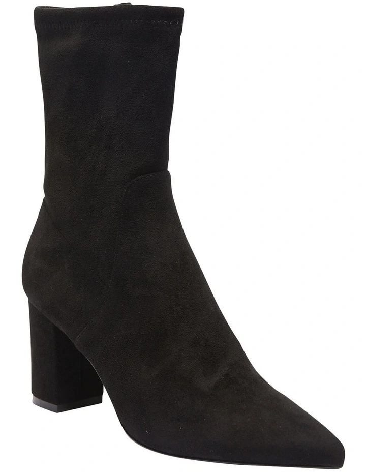 Karly Black Stretch Suede Boots