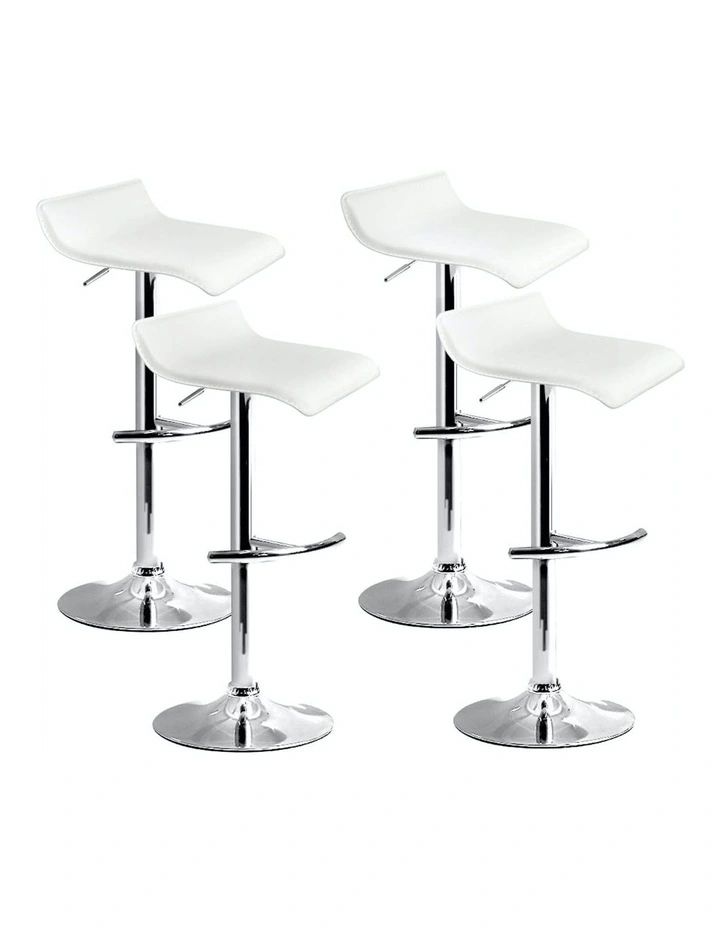 Kitchen Chairs x4 Bar Stools in White