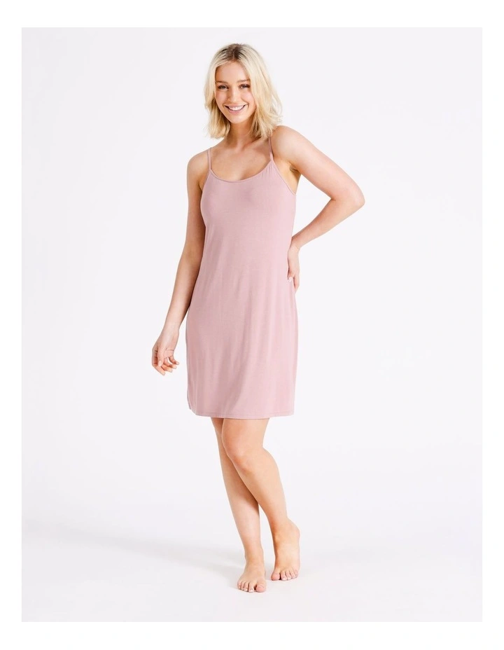 Pure Comfort Bamboo Chemise in Dusty Pink
