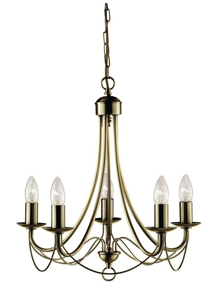 Zanzibar Chandelier Light Antique Brass