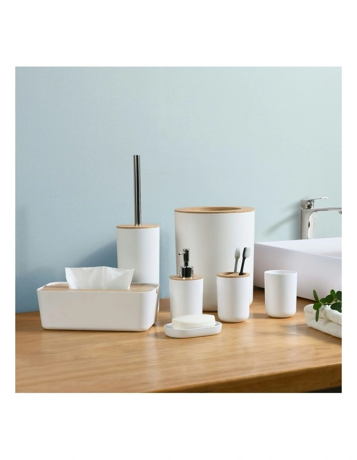 Takae Bathroom Basics Full Set 7 Piece in White