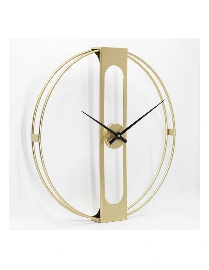 Clover Wall Clock 60cm in Gold