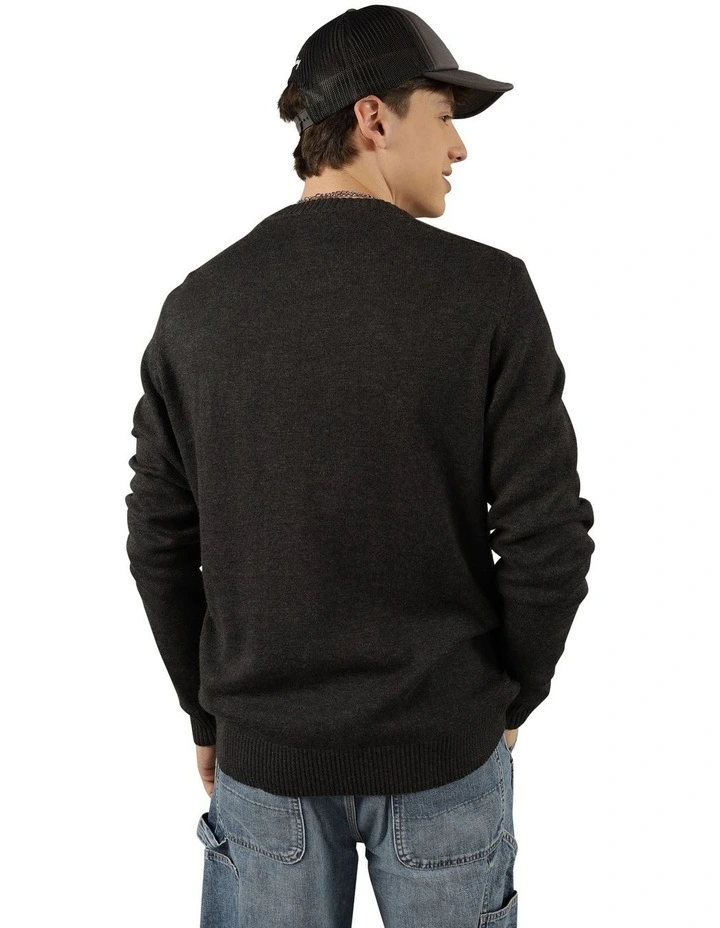 Super Soft Crew Neck Sweater in Charcoal Heather