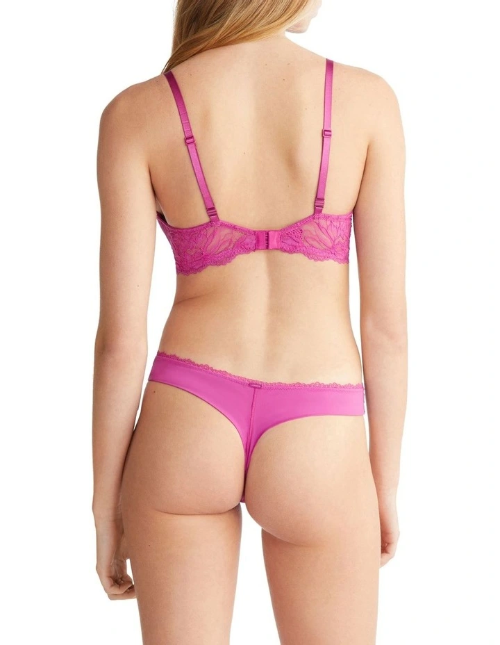 Seductive Comfort Lotus Floral Thong in Wild Aster