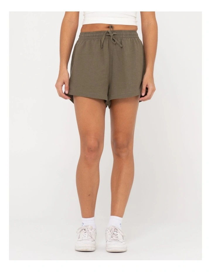 Alannah Lounge Linen Shorts in Green