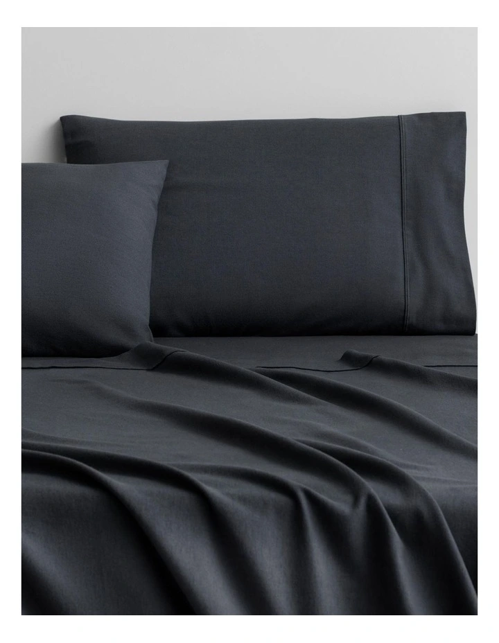 Flannelette Sheet Set in Carbon