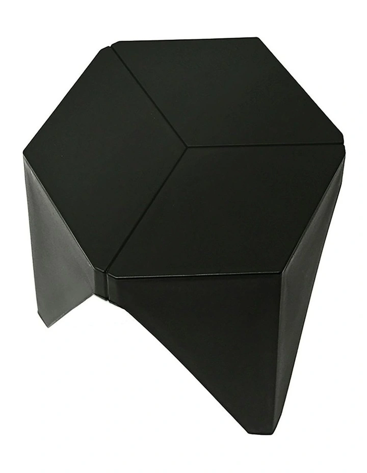 Bar Puzzle Plastic Foot Stool x2 in Black
