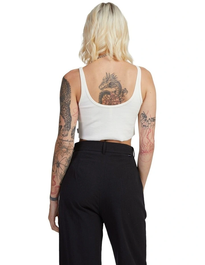 Circa Cropped Tank in White