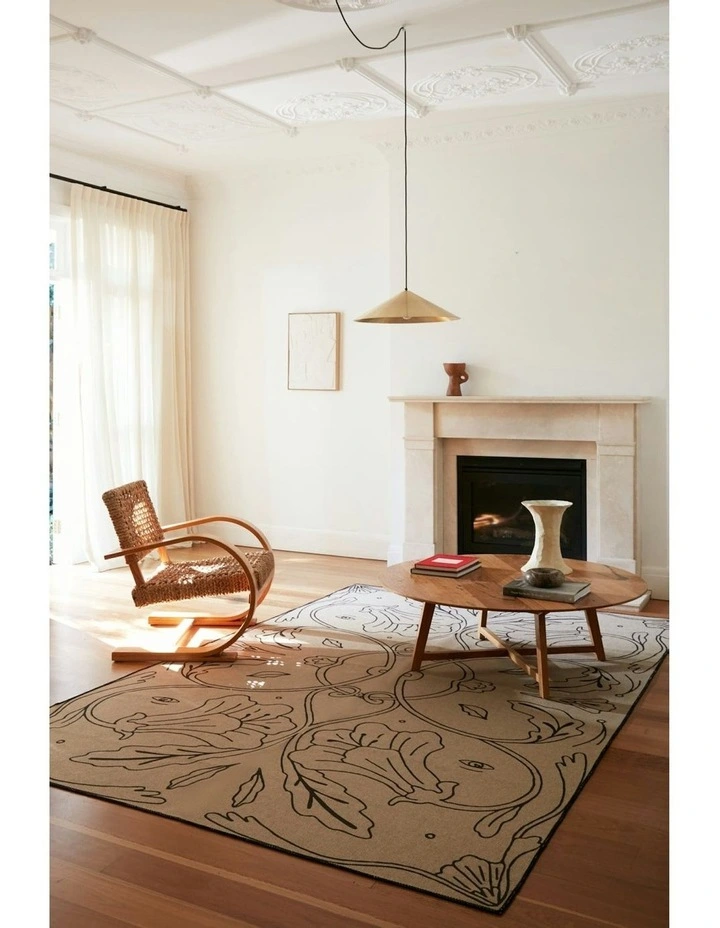Beauty Washable New Jute Area Rug in Dark Brown