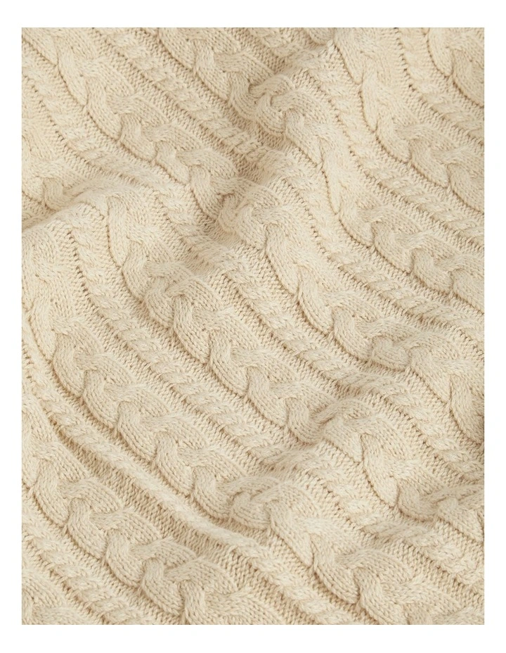 Knitted Blanket in Neutral